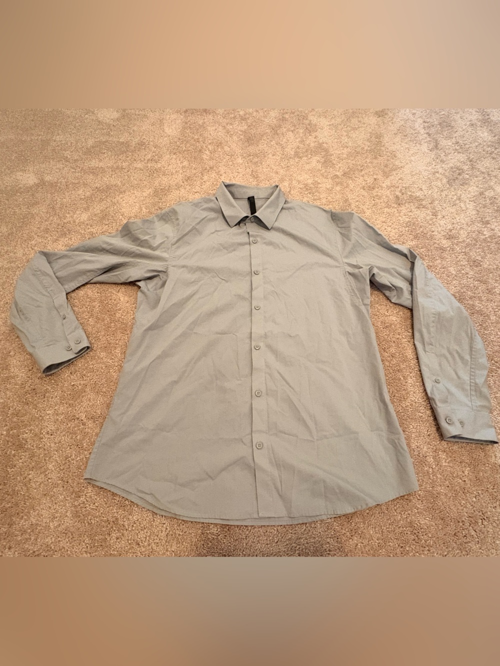 lululemon athletica Men's Light Gray Button-Front Shirt Jacket